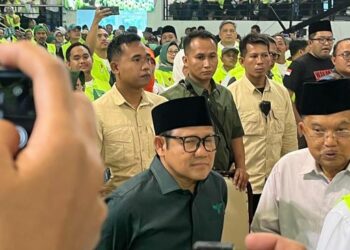 Momen JK mendampingi cawapres nomor urut 1 Muhaimin Iskandar di Surabaya, Jatim, Rabu kemarin | Foto: istimewa